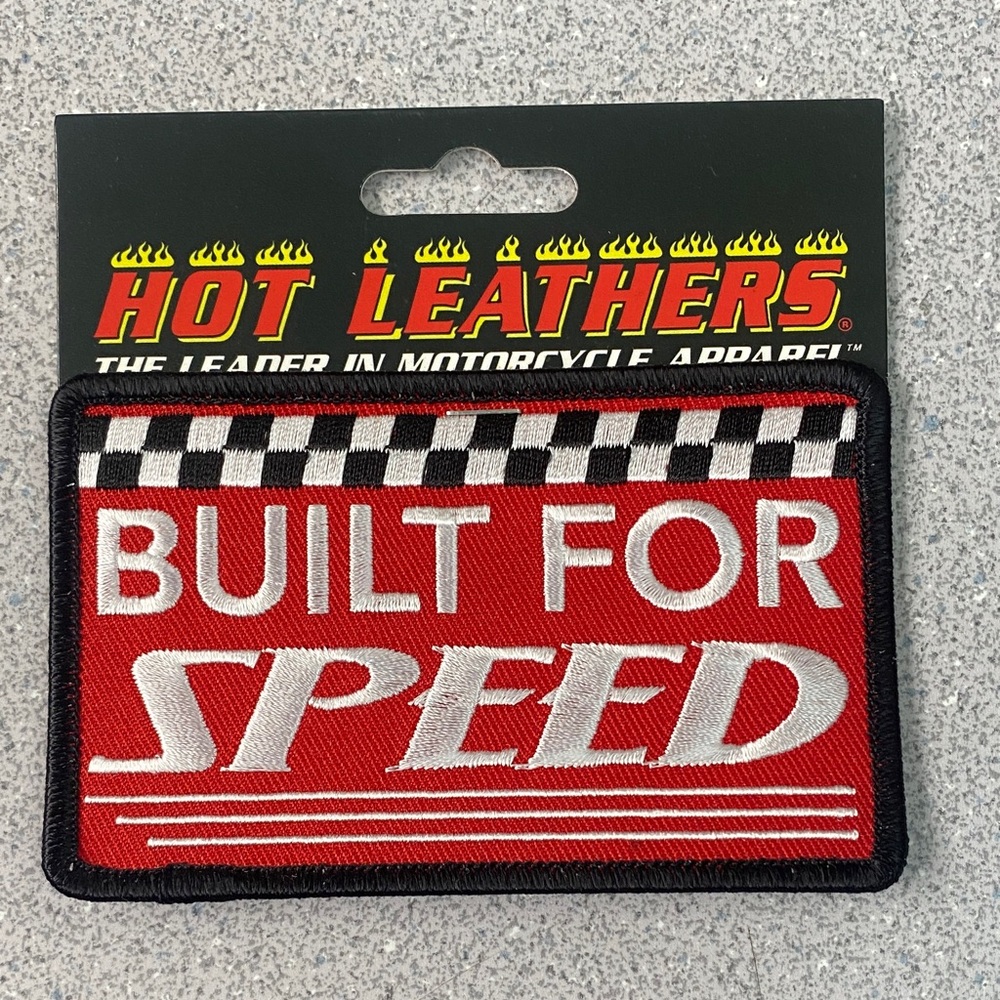 Hot Leathers Red 'Built for Speed' Patch